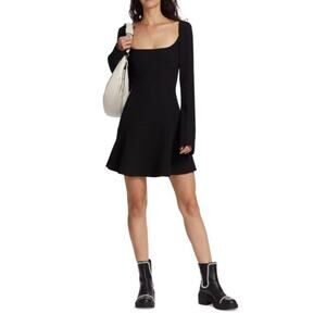 ALC Heidi Combo Fit & Flare Black Mini Dress Sz 8 NWT $495 MSRP